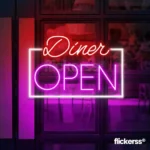 red Diner Open Neon Sign Restaurant Led Light