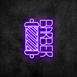 purple Barber Neon Sign