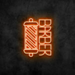 orange Barber Neon Sign