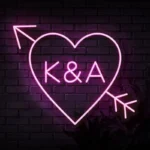 Initials-in-Heart-with-Arrow-Neon-Sign