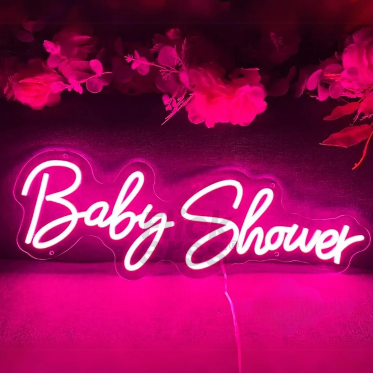 text Baby shower neon sign