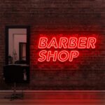 red "BARBERSHOP" Neon Sign For Hairr Salons & BarberShops